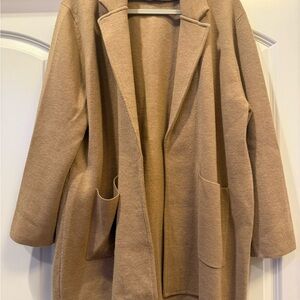 J. Crew Tan Sweater Cardigan Blazer